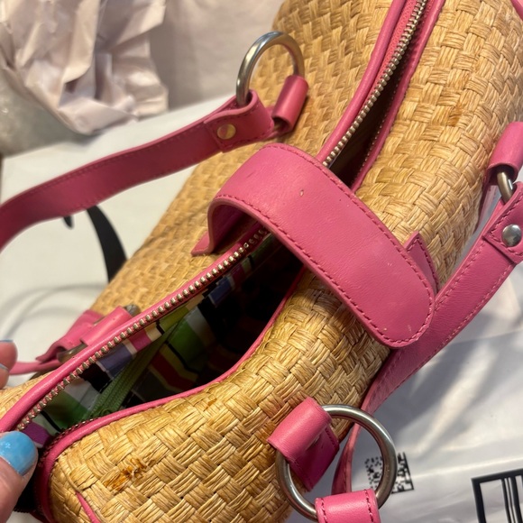 Preston & York Pink and Tan Woven Bag - Picture 9 of 10